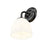 Golden Dorinda 1-Light Wall Sconce, Matte Black/Opal Glass