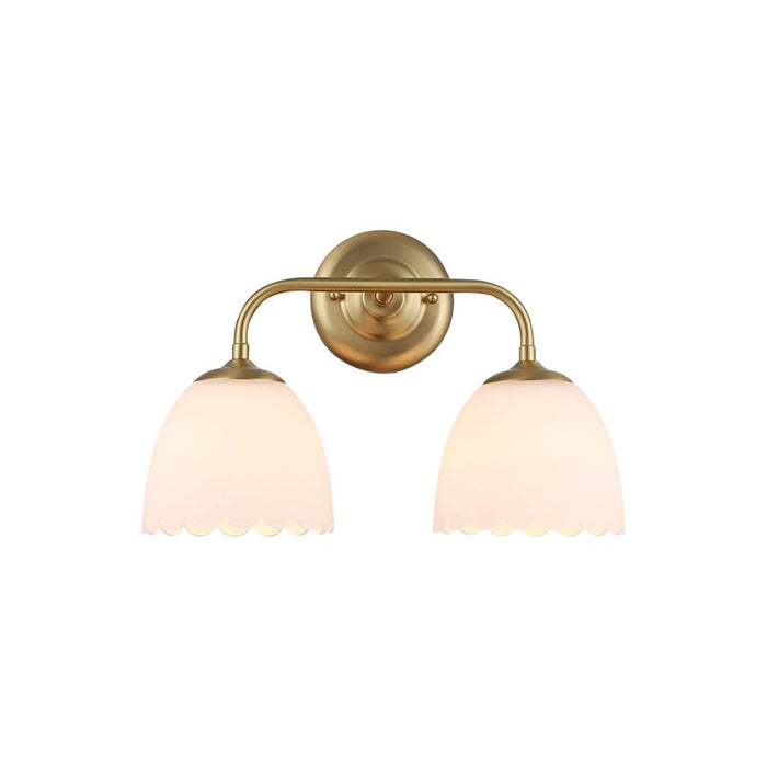 Golden Dorinda 2-Light Vanity, Champagne Bronze/Opal Glass - 6954-BA2BCB-OP