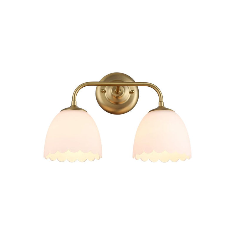 Golden Dorinda 2-Light Vanity, Champagne Bronze/Opal Glass