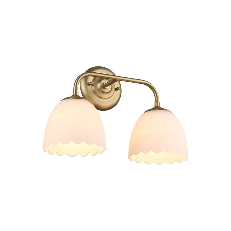 Golden Dorinda 2-Light Vanity, Champagne Bronze/Opal Glass