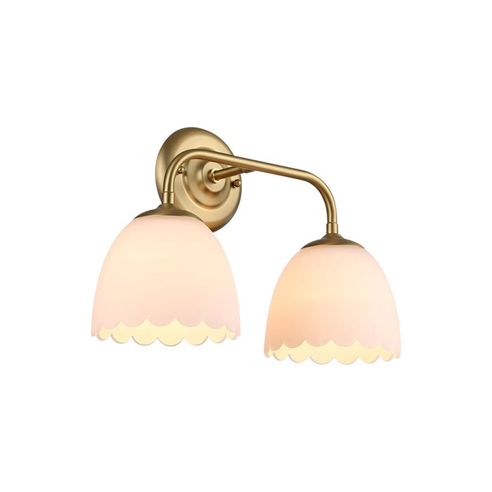 Golden Dorinda 2-Light Vanity, Champagne Bronze/Opal Glass