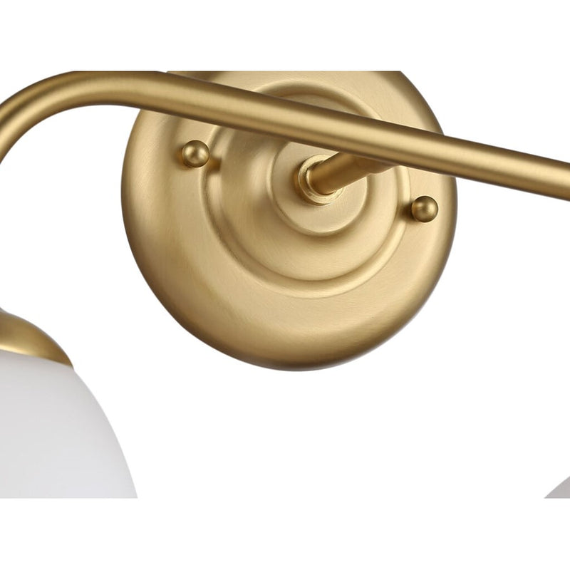 Golden Dorinda 2-Light Vanity, Champagne Bronze/Opal Glass