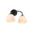 Golden Dorinda 2-Light Vanity Light, Matte Black/Opal Glass