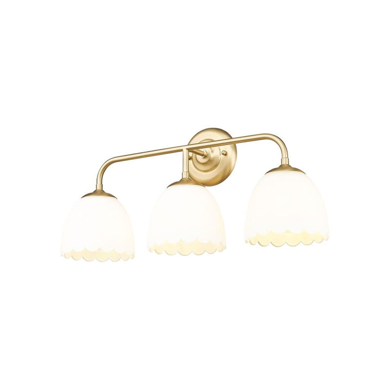 Golden Dorinda 3-Light Vanity, Champagne Bronze/Opal Glass