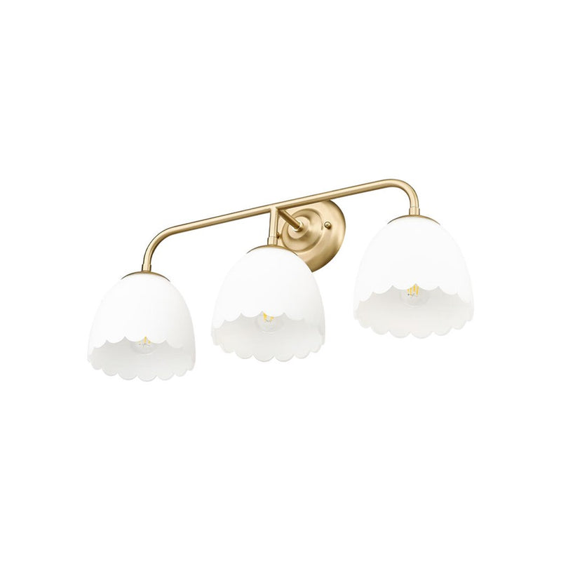 Golden Dorinda 3-Light Vanity, Champagne Bronze/Opal Glass