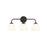 Golden Dorinda 3-Light Vanity Light, Matte Black/Opal Glass - 6954-BA3BLK-OP