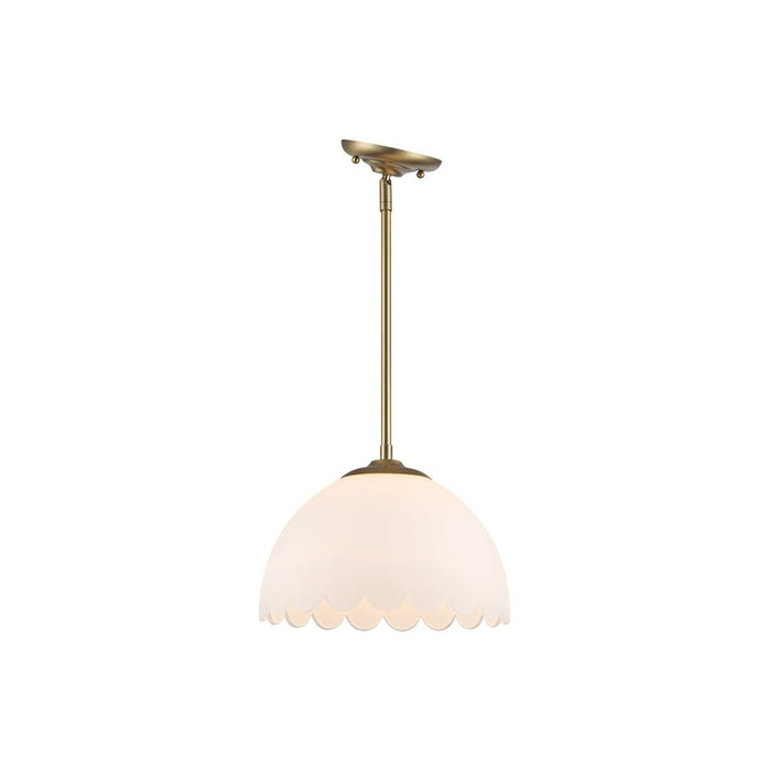 Golden Dorinda 1-Lt Pendant, Brushed Champagne Bronze/Opal Glass
