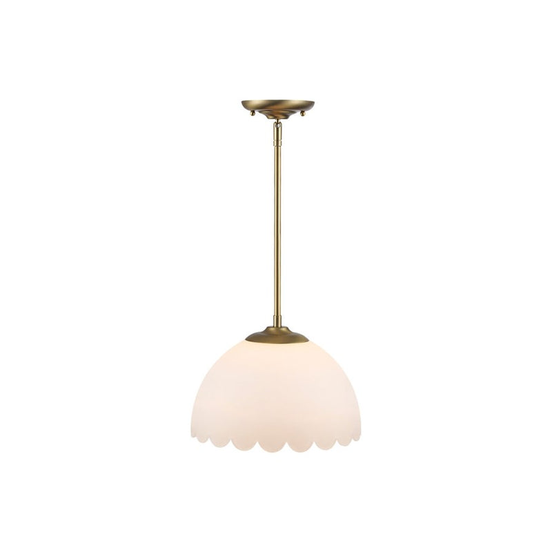 Golden Dorinda 1-Lt Pendant, Brushed Champagne Bronze/Opal Glass