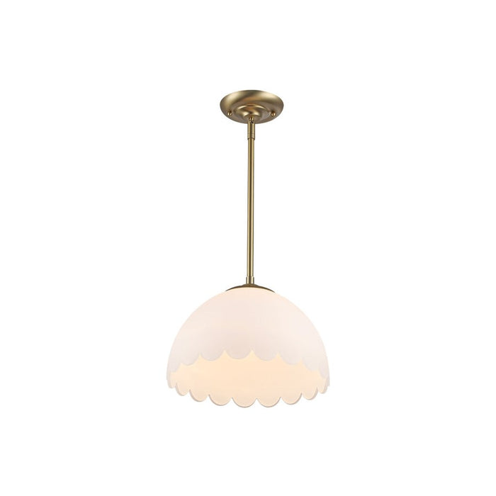 Golden Dorinda 1-Lt Pendant, Brushed Champagne Bronze/Opal Glass