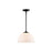 Golden Lighting Dorinda 1-Light Pendant, Matte Black/Opal Glass - 6954-MBLK-OP