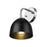 Golden Lighting Zoey 1-Light Wall Sconce, Chrome/Matte Black
