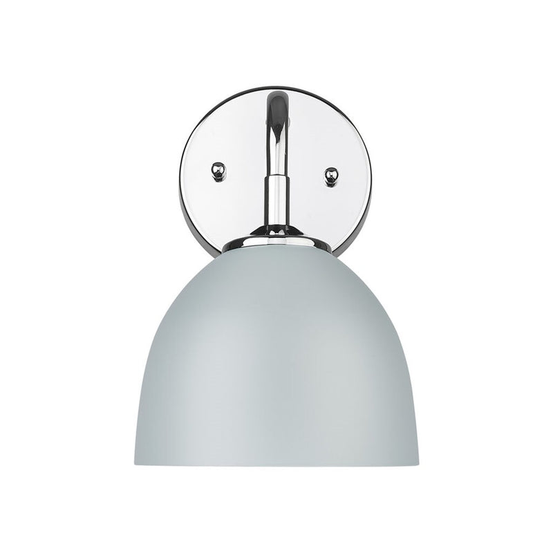 Golden Lighting Zoey 1-Light Wall Sconce, Chrome/Matte Gray