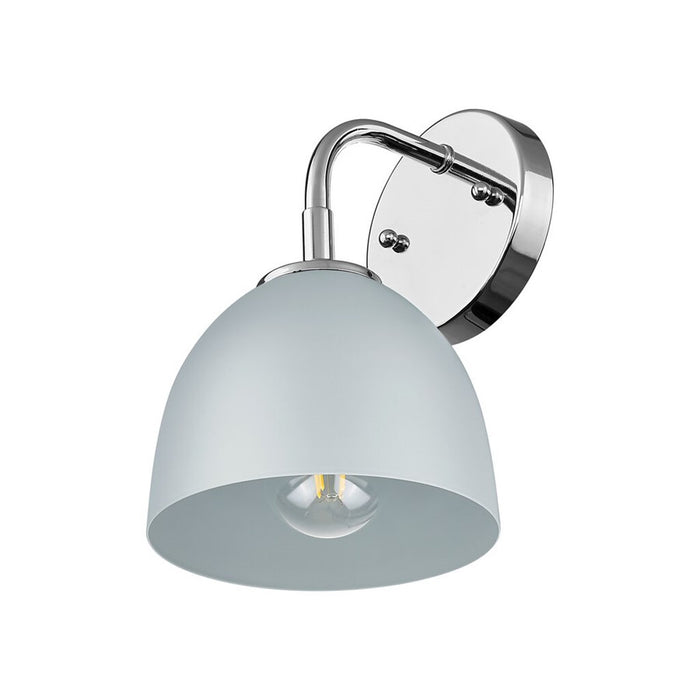 Golden Lighting Zoey 1-Light Wall Sconce, Chrome/Matte Gray