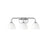 Golden Lighting Zoey 3-Light Vanity Light, Chrome/Matte White - 6956-BA3CH-WHT