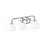 Golden Lighting Zoey 3-Light Vanity Light, Chrome/Matte White