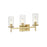 Golden Winslett 3-Light Vanity, Champagne Bronze/Clear Glass - 7011-BA3BCB-CLR