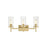 Golden Winslett 3-Light Vanity, Champagne Bronze/Clear Glass