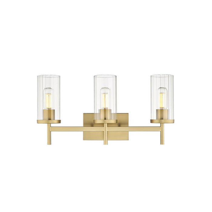 Golden Winslett 3-Light Vanity, Champagne Bronze/Clear Glass