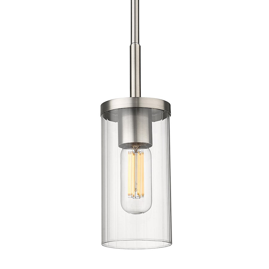 Golden Lighting Winslett 1 Light Mini Pendant, Ribbed