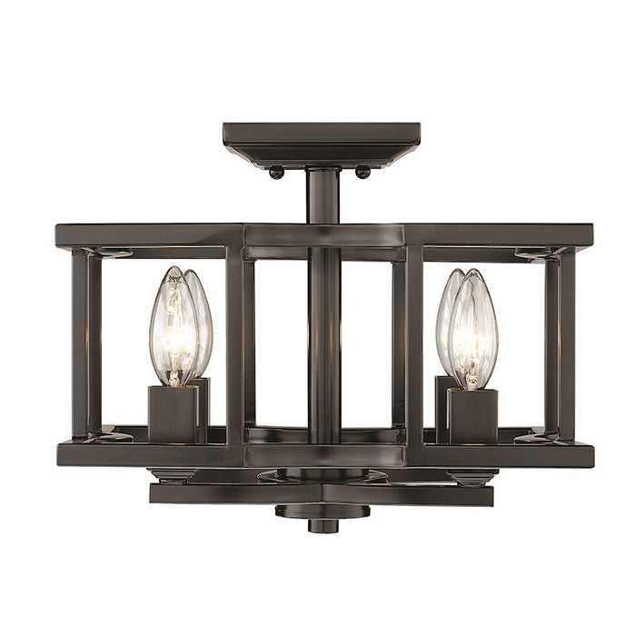 Golden Lighting Bellare Semi-Flush, Matte Black