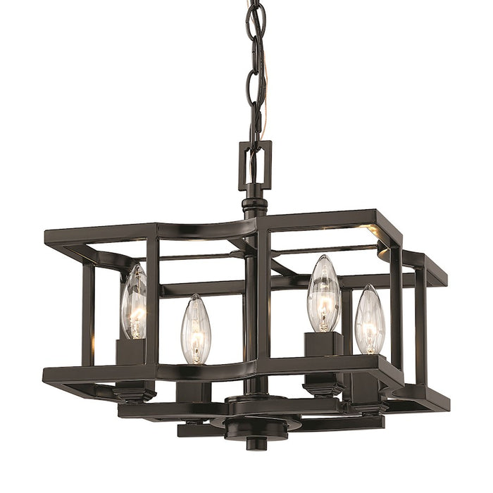 Golden Lighting Bellare Semi-Flush, Matte Black