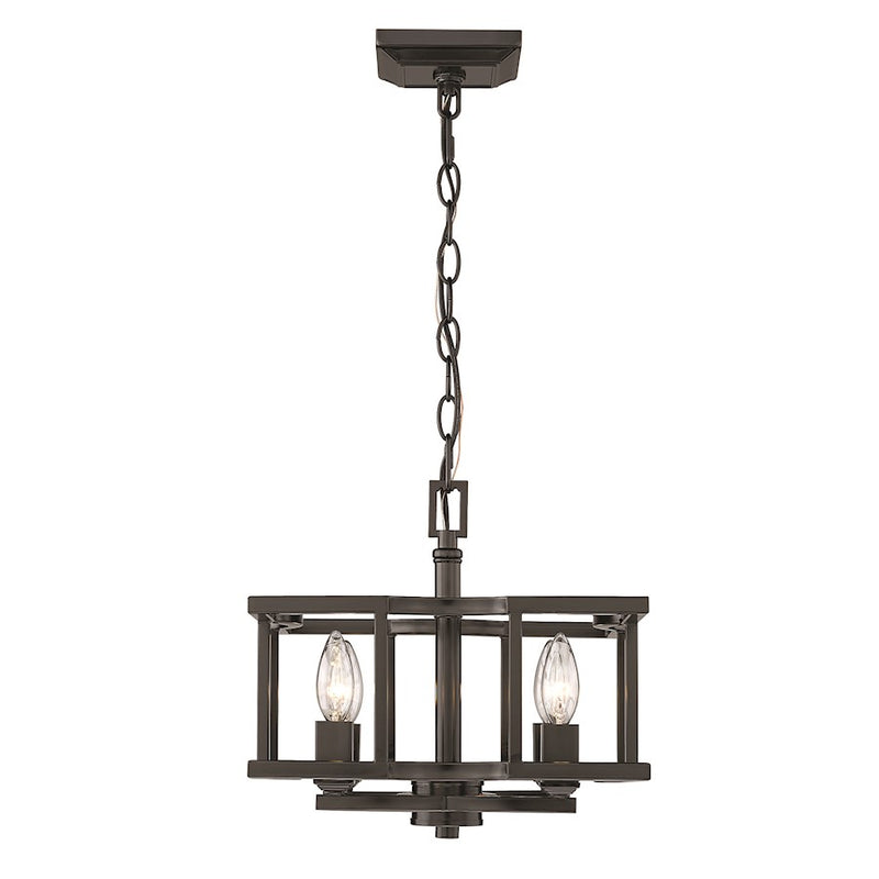 Golden Lighting Bellare Semi-Flush, Matte Black
