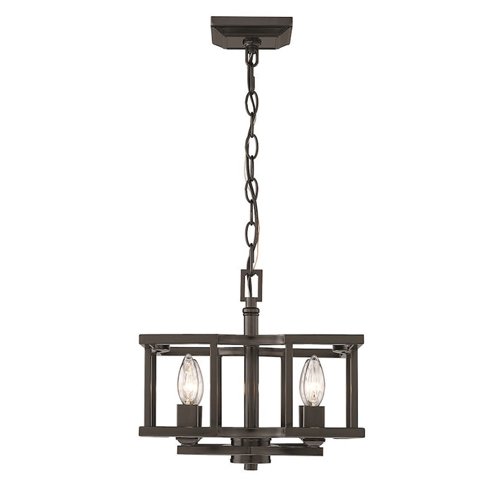 Golden Lighting Bellare Semi-Flush, Matte Black