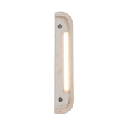 Golden Lighting Stela 9in Integrated LED Outdoor Wall Light | Modern White Travertine Concrete | Entryway & Patio | Model 7280-OWL9 WT