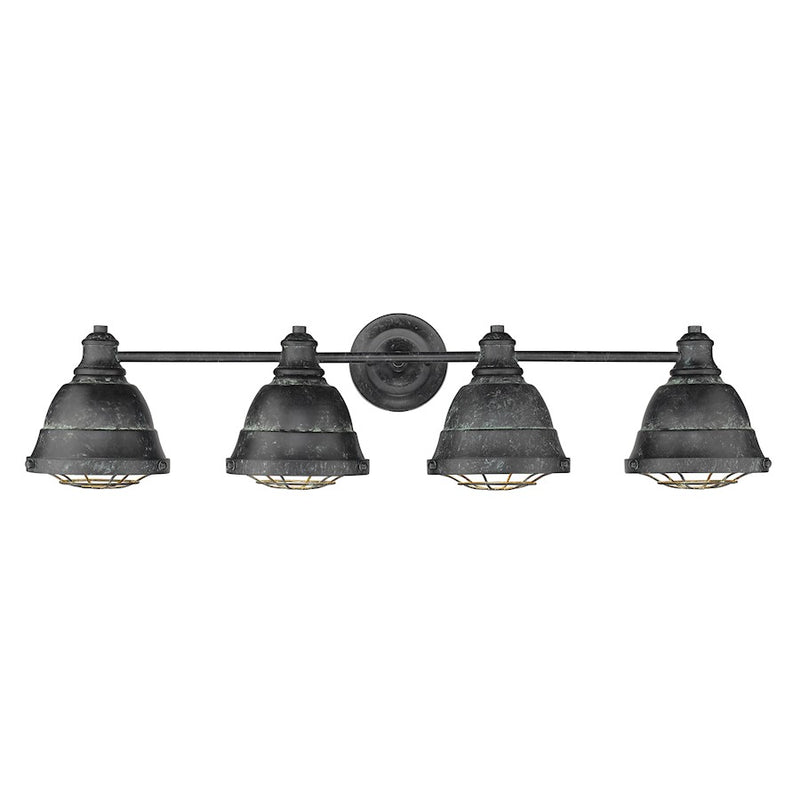 Golden Lighting Bartlett 4 Light Bath, Black Patina/Black Patinas