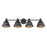 Golden Lighting Bartlett 4 Light Bath, Black Patina/Black Patinas