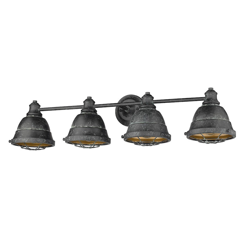 Golden Lighting Bartlett 4 Light Bath, Black Patina/Black Patinas