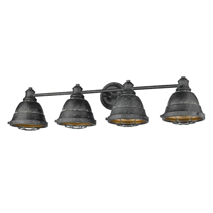 Golden Lighting Bartlett 4 Light Bath, Black Patina/Black Patinas