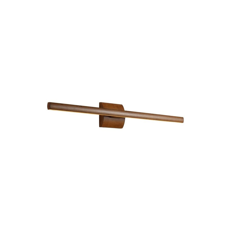 Golden Lighting Vireo 28" LED Bath Bar, Walnut/No Shade