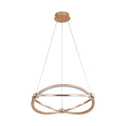 Golden Lighting Spirale 19in LED Chandelier | Modern Anodized Gold Ring | Dining Room & Foyer | 18.88 x 18.88 x 4.13 in | Model 7916-19 AGL