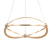 Golden Lighting Spirale 19in LED Chandelier | Modern Anodized Gold Ring | Dining Room & Foyer | 18.88 x 18.88 x 4.13 in | Model 7916-19 AGL