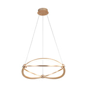 Golden Lighting Spirale 19in LED Chandelier | Modern Anodized Gold Ring | Dining Room & Foyer | 18.88 x 18.88 x 4.13 in | Model 7916-19 AGL