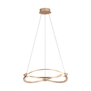 Golden Lighting Spirale 19in LED Chandelier | Modern Anodized Gold Ring | Dining Room & Foyer | 18.88 x 18.88 x 4.13 in | Model 7916-19 AGL