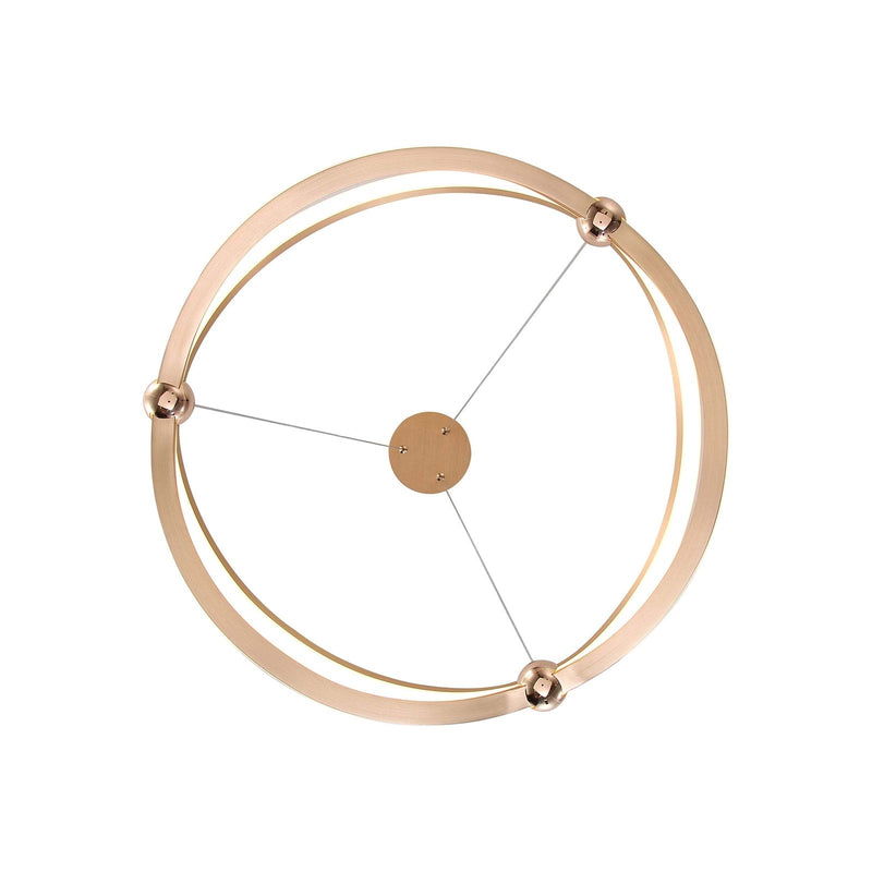 Golden Lighting Spirale 19in LED Chandelier | Modern Anodized Gold Ring | Dining Room & Foyer | 18.88 x 18.88 x 4.13 in | Model 7916-19 AGL