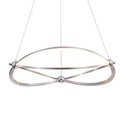 Golden Lighting Spirale 24in Integrated LED Chandelier | Modern Satin Nickel Aluminum and Steel | Dining Room & Foyer | Model 7916-24 SNC