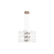 Golden Lighting Vetrina 3 Light Pendant, Light Gold/Clear Glass - 8046-3PLG
