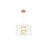 Golden Lighting Vetrina 3 Light Pendant, Light Gold/Clear Glass