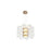 Golden Lighting Vetrina 3 Light Pendant, Light Gold/Clear Glass