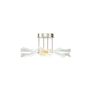 Golden Lighting Vetrina 1 Light Semi-Flush, Light Gold/Clear Glass - 8046-SFLG