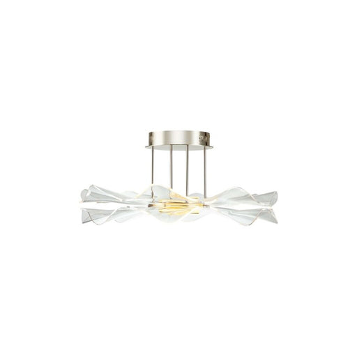 Golden Lighting Vetrina 1 Light Semi-Flush, Light Gold/Clear Glass - 8046-SFLG