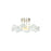 Golden Lighting Vetrina 1 Light Semi-Flush, Light Gold/Clear Glass