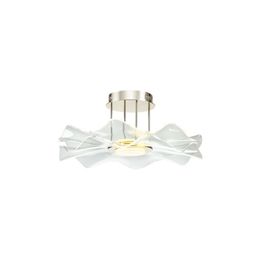 Golden Lighting Vetrina 1 Light Semi-Flush, Light Gold/Clear Glass