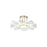 Golden Lighting Vetrina 1 Light Semi-Flush, Light Gold/Clear Glass