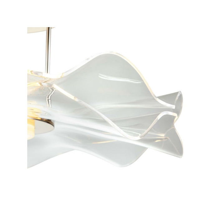 Golden Lighting Vetrina 1 Light Semi-Flush, Light Gold/Clear Glass