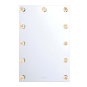 Golden Lighting StarLight 24in LED Lighted Mirror | Modern Matte White Steel | Bathroom & Vanity | 24 x 36 in, Wall Mount | Model 8195-24M WHT-B