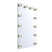 Golden Lighting StarLight 30in Lighted Mirror | Modern Matte White Steel with Clear Acrylic Globe | Bathroom & Vanity | Model 8195-30M WHT-A